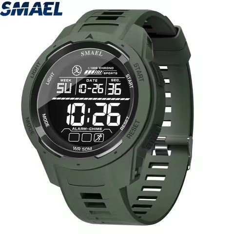 SMAEL 8105 Digital Watches Sports LED Wristwatches Men’s 50m Waterproof Watch Digital Light Stopwatch Watch for Men https://tinyurl.com/25zpxjxk