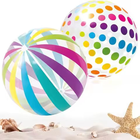 40CM Inflatable Beach Ball – Jumbo Colorful Pool Toys for Swimming Water Play & Summer Parties – Outdoor Beach Games Party Favor https://tinyurl.com/24fykpkz