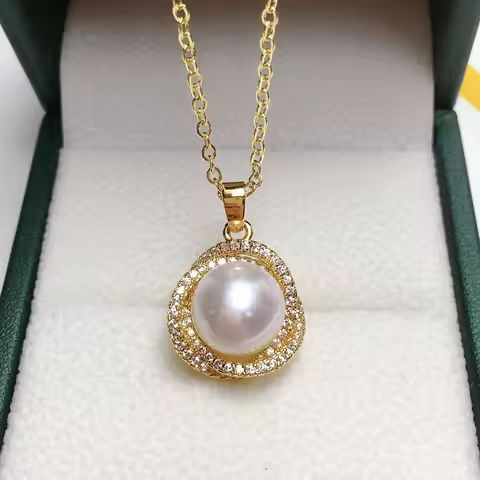 K Gold Exquisite Bird’s Nest Freshwater Pearl Pendant Necklace 18K Gilded Jewelry https://tinyurl.com/2ykcpjag
