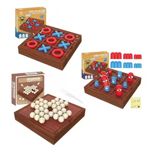 Wooden Tick-Tac Toe Big Eat Small Gobble Board Game For Parent-Child Interactive Educational Toys Kids Christmas Birthday Gifts https://tinyurl.com/25q2cfvc