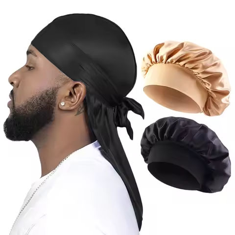 2/3PCS/LOT Men Women Long Tail Head Scarf Headwrap Bonnet Night Hat Silk Durag Pirate Hat Unisex Sleeping Bandana Turban Hijab https://tinyurl.com/284wybon
