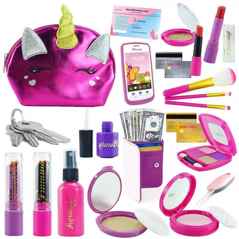 Backpack Pretend Simulation Cosmetics Makeup for Child Girls Toys From 7 to 10 Years Bling Bling Hair Toy Imitation Game Play https://tinyurl.com/25f84g5z