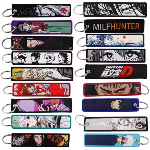 Gojo Satoru Cartoon Keychain for Motorcycle Manga Anime Key Chain for Men Gifts and Cars Key Tag Embroidery Key Fashion Jewelry https://tinyurl.com/23sq6vub