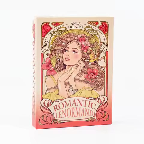 Romantic Lenormand Oracle Cards  37 Pcs Deck 10.2×7.2cm English Vision Art Nouveau Floral Motifs for Party Board  Playing Games https://tinyurl.com/2bpabgwu