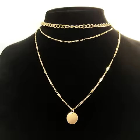 Vintage Necklace  Gold Color Chain Women’s Jewelry Layered Accessories for Girls Clothing Aesthetic Gifts Fashion Pendant https://tinyurl.com/25xeshta