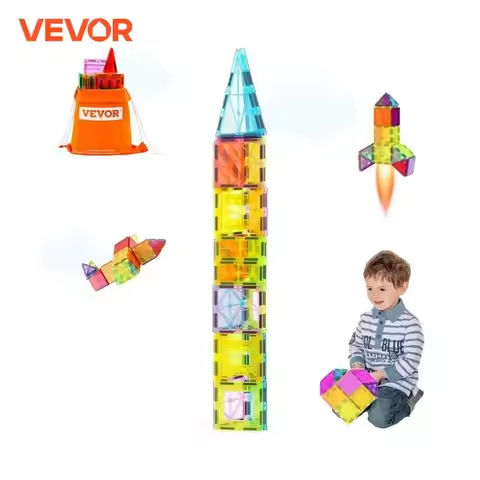 VEVOR 32PCS Light Magnetic Tiles Building Blocks Set Magnet Educational STEM Sensory Stacking Toys for Toddlers Boys Girls Gifts https://tinyurl.com/24v4npfy
