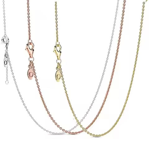925 sterling silver women’s jewelry rose gold necklace can be designed with original charm pendant necklace DlY  jewelry gift https://tinyurl.com/2xpmgjto