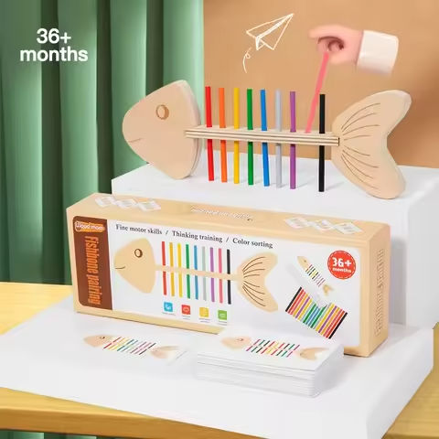 Montessori Fish Bone Matching Puzzle Toy Color Classification and Sensory Matching Game Children’s Growth Gift Toy https://tinyurl.com/2czdkomq
