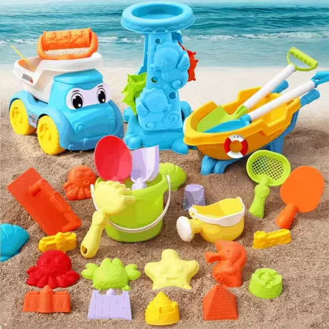 Children’s Beach Toy Set, ATV, Sand Digging and Water Toy, Beach Bucket, Hourglass, Shovel, Beach Sand Play Tool Random Colors https://tinyurl.com/2y9c4zn4