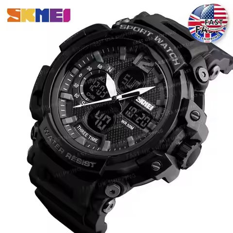 SKMEI Men Watch 50M Waterproof Digital Fashion Watches Outdoor Sport Men Wristwatches Erkek Saat  Clock Relogio Masculino 1343 https://tinyurl.com/2952zn7n