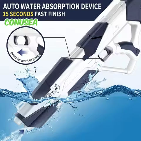 Electric Water Gun Squirt  Pistol space battle Guns Children pool Beach Outdoor Party Fight Shooting Toys for Boys Kid Games https://tinyurl.com/2a3whvse