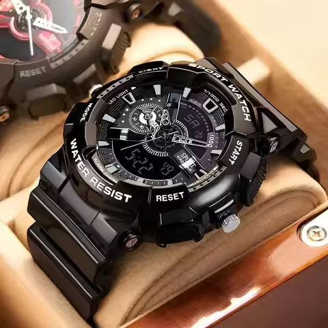 ACHENGY Youth Sport Digital Watch Men Shockproof Waterproof Dual Wristwatches LED  Alarm Clock Mens Watches Cool  vogue https://tinyurl.com/2akldjy3