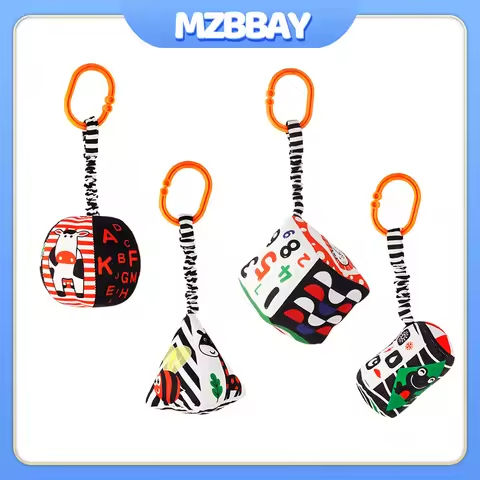 Newborn Black and White Series Rattle Sensory Visual Grab Ability Training Toy Car Seat Crib Bed Baby Animal Pendant Rattles Toy https://tinyurl.com/2dk3at3p