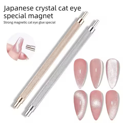 Nail Art Magnets Gold Sliver Double-end Magnet Nail Magnetic Bar Manicure Tool For Nail Polish Gel Design Decoration https://tinyurl.com/29pthps2