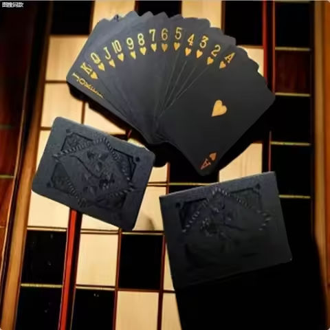 Color Black Gold Playing Card Game Card Group Waterproof Poker Suit Magic Dmagic Package Board Game Gift Collection https://tinyurl.com/24kceo3q