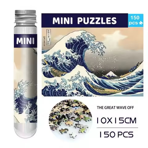 150pcs Jigsaw Puzzle Test Tube Van Gogh Sunflower Japan The Great Wave Off Kanagawa Famous Oil Paintings Puzzle Christmas Gift https://tinyurl.com/26flq5ux