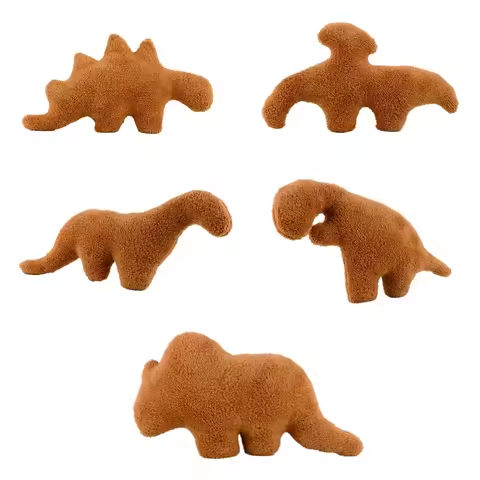 47cm Simulate Plush Dino Nugget Pillow Baby Sensory Toys Soft Stuffed Animal Dinosaur Chicken Block Doll Plush Toy Kids Gift Toy https://tinyurl.com/27tp65eh