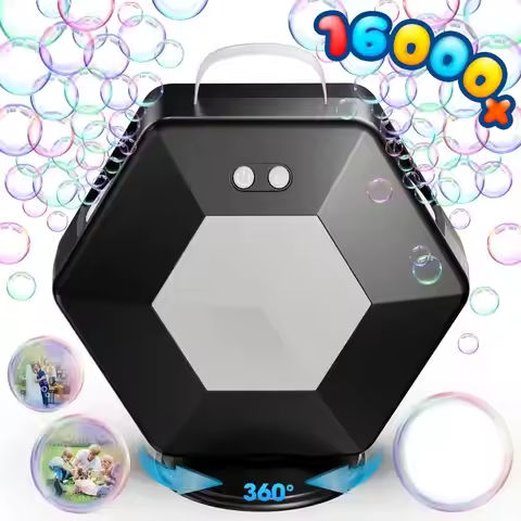 Bubble Machine For Kids ,360° Auto Rotatable Portable  Electric Bubble Maker,Summer Toy,Outside Play Game,Party favors for Kids https://tinyurl.com/29kjxzv6