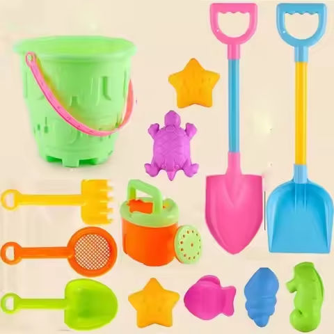 Children Beach Toys Beach Digging Set for Kids Castle Sandbox Bucket Thickened Play House Beach Shovel Outdoor Toys https://tinyurl.com/25g3f7l4