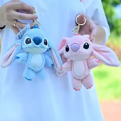Disney Kawaii Stitch Plush Keychain Toy Lovely Lilo & Stitch Doll Angel Plushies Cute Stuffed Bag Pendant Girls Birthday Gift https://tinyurl.com/26dtdsyd