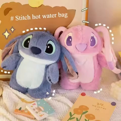 Disney Cute Stitch Plush Toy Warm Water Bottle Kawaii Soft Winter Portable Warm Hand Plush Doll for Girlfriend Christmas Gift https://tinyurl.com/24gkurgm