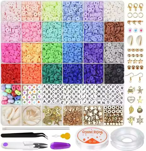 6MM 24 Rainbow Color Flat Chip Beads For Boho Bracelet Necklce Making Letter Beads Accessories Kit DIY Toys for Kids Adult Gift https://tinyurl.com/2b64ydt7
