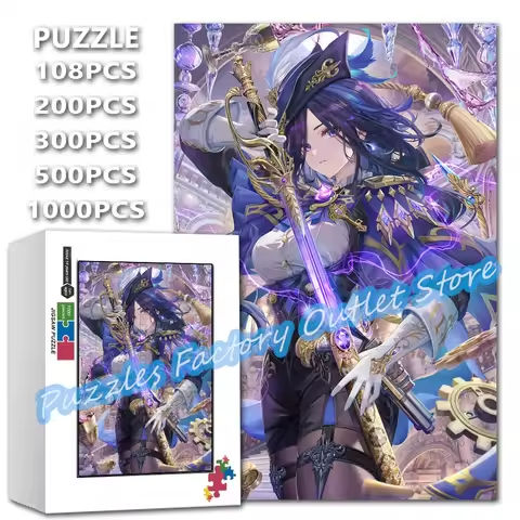 Clorinde Beauty Girl Anime Print Puzzle Genshin Impact 108/200/300/500/1000 Pieces Jigsaw Puzzle Family Decompress Game Toys https://tinyurl.com/2ylp5rwo