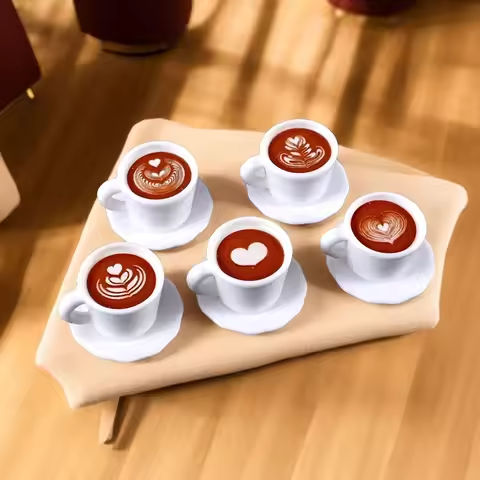 10pcs/set 1/12 Scale Miniature Dollhouse Coffee Cup Drinks Kitchen Food for Blyth BJD Doll Accessories Girl Toy https://tinyurl.com/28m58knh