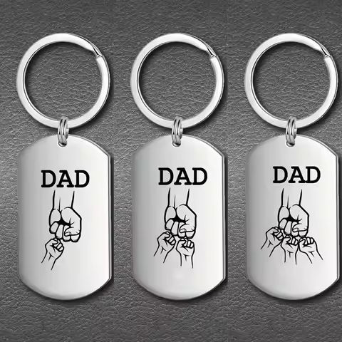 1Pc Creative Stainless Steel Keychain for Dad, Gifts for Father’s Day, Engraved Family Key Chain https://tinyurl.com/27ydxo3n