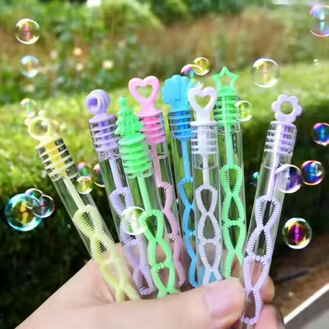 10Pcs/Set Bubble Machine Toys Colorful Bubble Empty Tube Kids Birthday Party Favor Carnival Gift School Prizes Random Color https://tinyurl.com/26wdthnf