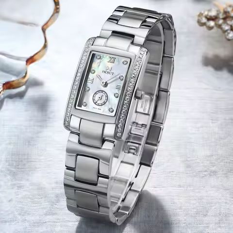Classic square waterproof stainless steel material women’s quartz watch https://tinyurl.com/23cwedn6
