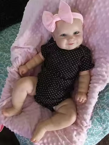 50CM  Reborn Baby Doll Toddler Real Soft Full Body Vinyl Silicone Touch Maddie with Hand-Drawing Hair High Quality Handmade Doll https://tinyurl.com/2bhbuhpo