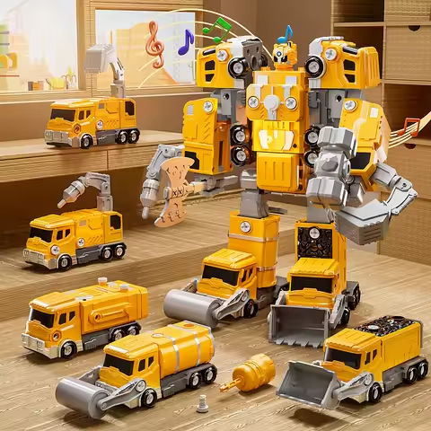 5in1 Deformation Cars Robot Creative Toys Boy Transformation Yellow Robot Assembling Educational Blocks Action Deformation Robot https://tinyurl.com/222mbb5z