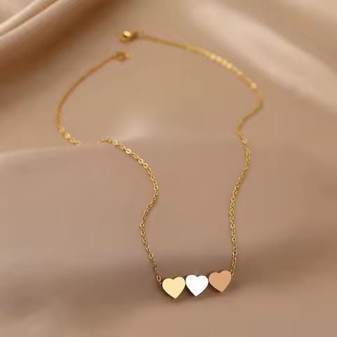 Stainless Steel Necklaces New Trend Sweetheart Gold Color Silver Color Metal Charms Pendants Chains Fashion Necklace For Women https://tinyurl.com/24ym655s