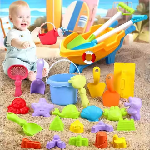 1 Set Plastic Sand Bucket Shovels Set Interactive Snow Shoveling Beach Sand Play Toys Portable Manual Sand Molds Tools https://tinyurl.com/24urzcyb