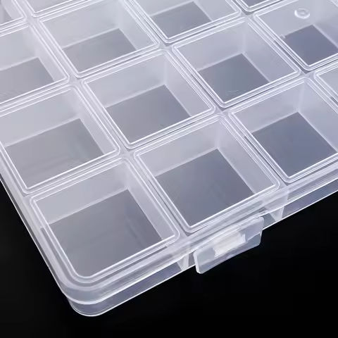 Transparent Storage Container Jewelry Box Clear Plastic Organizer Box Empty Earring Storage Organizer Display Case for Beads https://tinyurl.com/25ftpl35