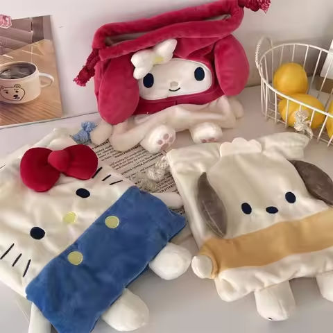 Sanrio Hello kitty Melody Drawstring Plush Storage Bag Anime Pochacco Travel Portable Drawstring Pocket Coin Purse Girl Gifts https://tinyurl.com/2dpxmuxd