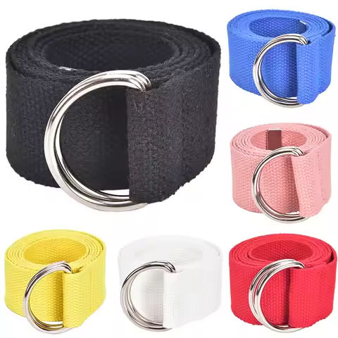 Unisex Casual Double D-Rings Nylon Canvas Stripes Buckle Waistband Outdoor Belts https://tinyurl.com/2xh2ycu9