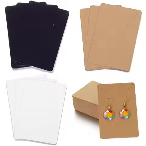 50pcs 6x9cm Necklace Earrings Ear Studs Packaging Card Blank Jewelry Display Card Kraft Paper Card For Jewelry Packaging https://tinyurl.com/22uyv4ap