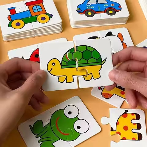 Baby Puzzle Toys for Children Animals Fruit Truck Graph Card Matching Games Montessori Toys for Kids 1 2 3 Years Old Boys Girls https://tinyurl.com/2b4w28ex