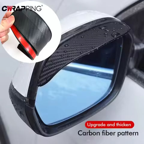 2PCS Car Rearview Mirror Rain Eyebrow Carbon Fiber Sun Visor Shade Cover Protector Clear Vision for Rain Car Mirror Accessories https://tinyurl.com/2ap89yjv