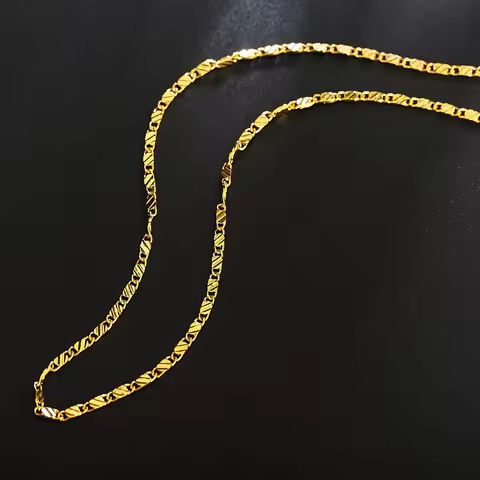 40-75cm 18K gold 925 Sterling silver charm 2MM flat chain Necklaces for Women Men Luxury Fashion Party Wedding Jewelry https://tinyurl.com/27e97s8u