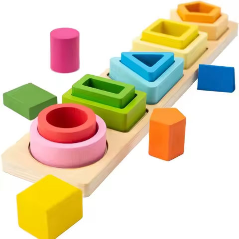 Montessori Wood Toys for Kids Wooden Sorting Stacking Toys for Baby Toddlers Educational Shape Color Sorter Preschool Kids Gifts https://tinyurl.com/29s3tzgx