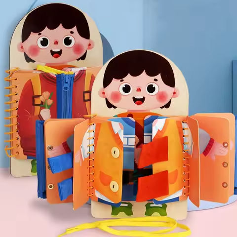 Multi-layer Wooden Busy Board For Children Montessori Early Education Games Toddlers Quiet Books Sensory Toy Practice Dressing https://tinyurl.com/2xza7pgr