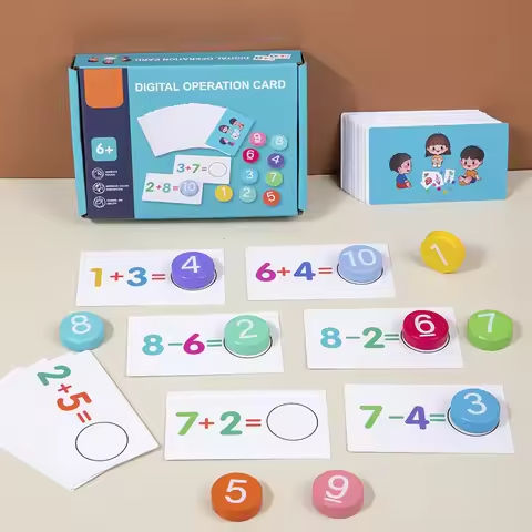 Children’s Wooden Number Board Cognitive Matching Addition Subtraction Operation Montessori Logical Thinking Training Math Toys https://tinyurl.com/2bw2bu2f