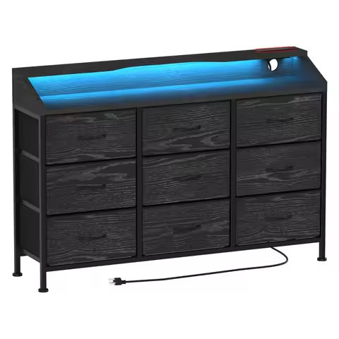 Vabches Dresser for Bedroom Wooden Chest of Drawers with Metal Handles 47” Tall 5 Drawer Dresser Storage Organizer for Hallway https://tinyurl.com/2ys8ksfj