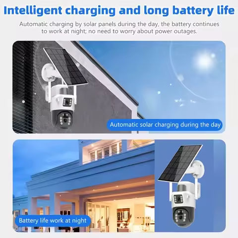Cinnado 2K Solar/Battery Powered Cameras for 360° Home Security, 2.4G WiFi Outdoor Camera Wireless, Human Detection https://tinyurl.com/285co5v2