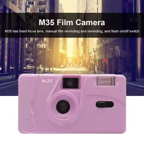 For Kodak Film Camera Vintage M35 Non-Disposable Retro Film Machine Manual Reusable Film Camera with Flash Function https://tinyurl.com/27wpt4ca