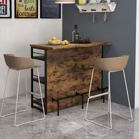 Bar Table, Pub Table High Top Table Counter Dining Rectangular Sofa Console for Narrow Space, Dining Room, Sturdy M https://tinyurl.com/24k6o3ff