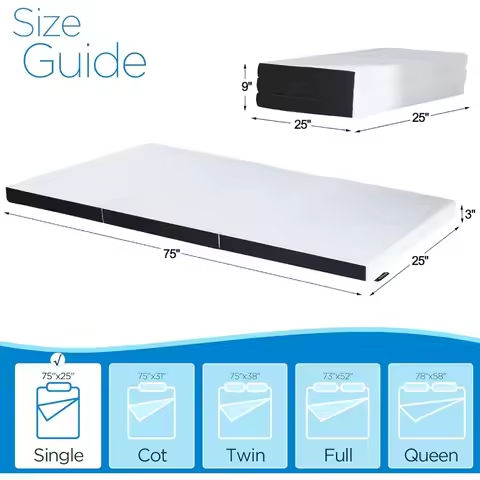 10 Inch Mattress Base Foam Mattress ,Removable Soft Cover,Twin mattresses for Bed Frame, Bunk Bed, Trundle, Daybed，White https://tinyurl.com/2bmc3wsb